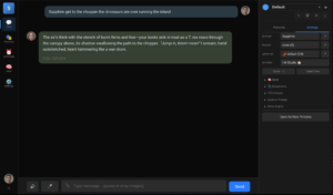 Chat Ui with quick select features